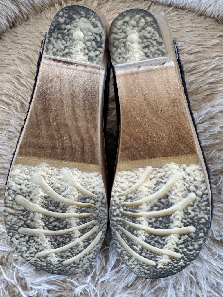 Like New No.6 Blue Suede Clogs With Wooden Heel — image 5 of 7